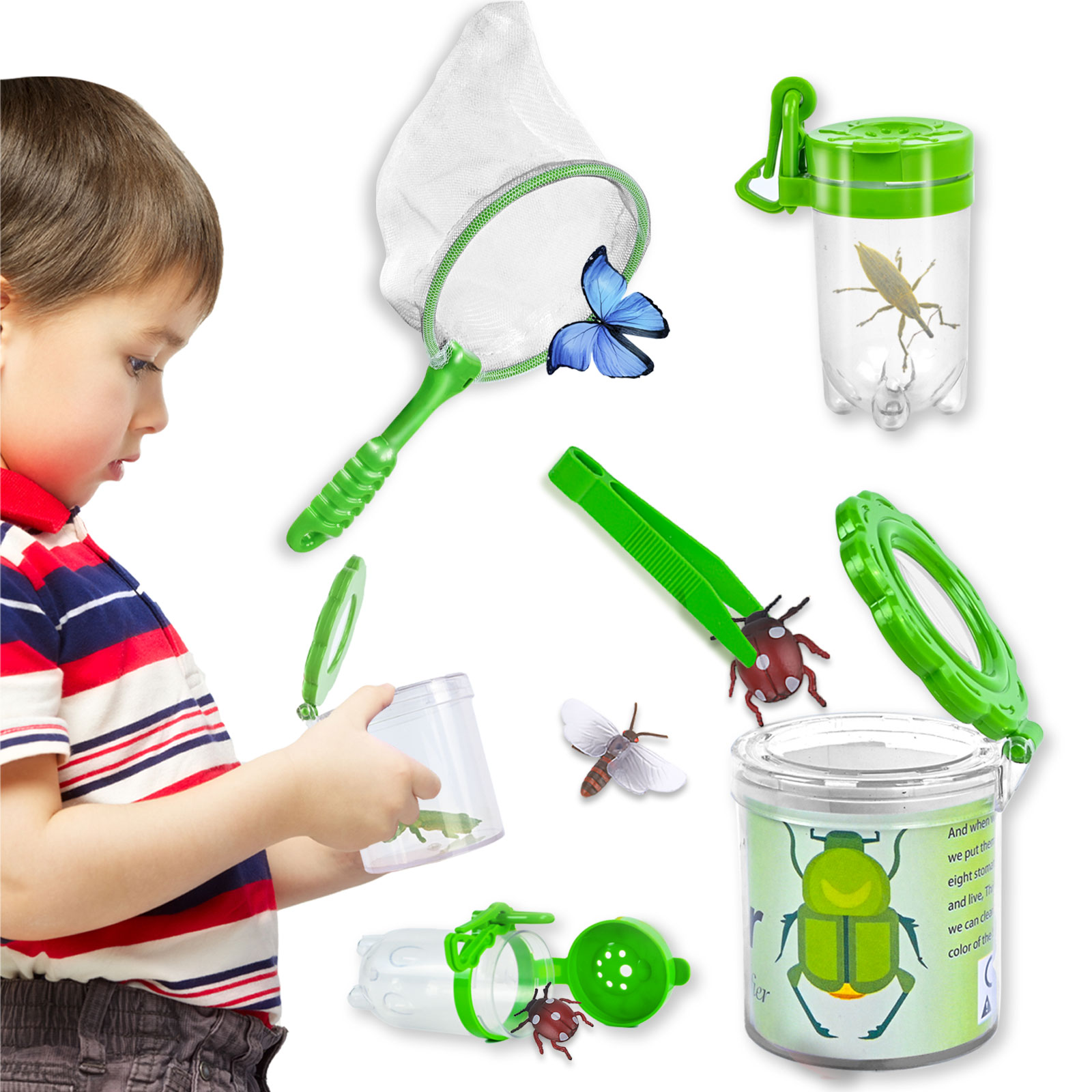 Kids Outdoor Adventure Kit - Children'S Insect Observation Box, Scientific Boy