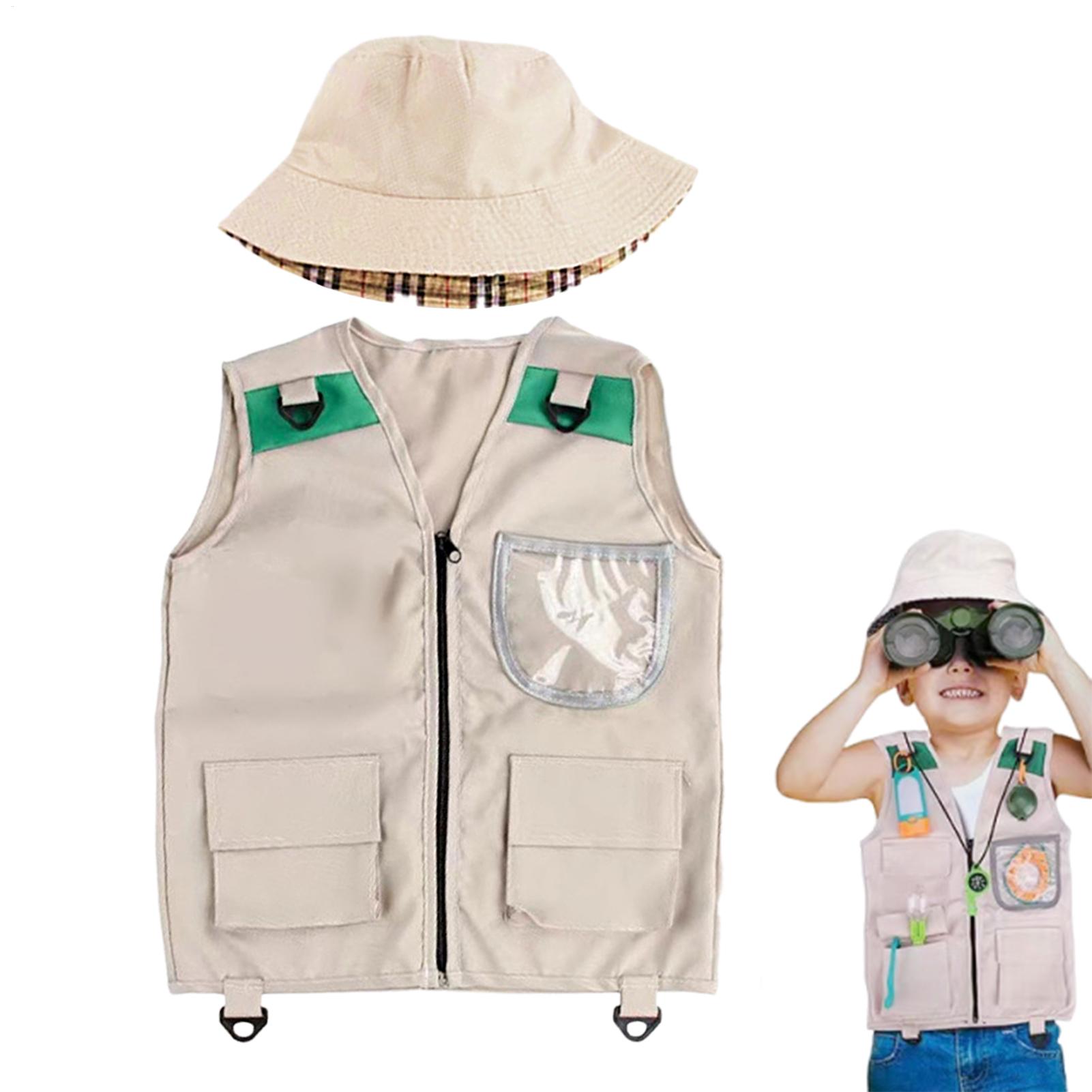 Kids Outdoor Adventure Kit - Safari Kids Outdoor Explorer Kit,Cargo Vest