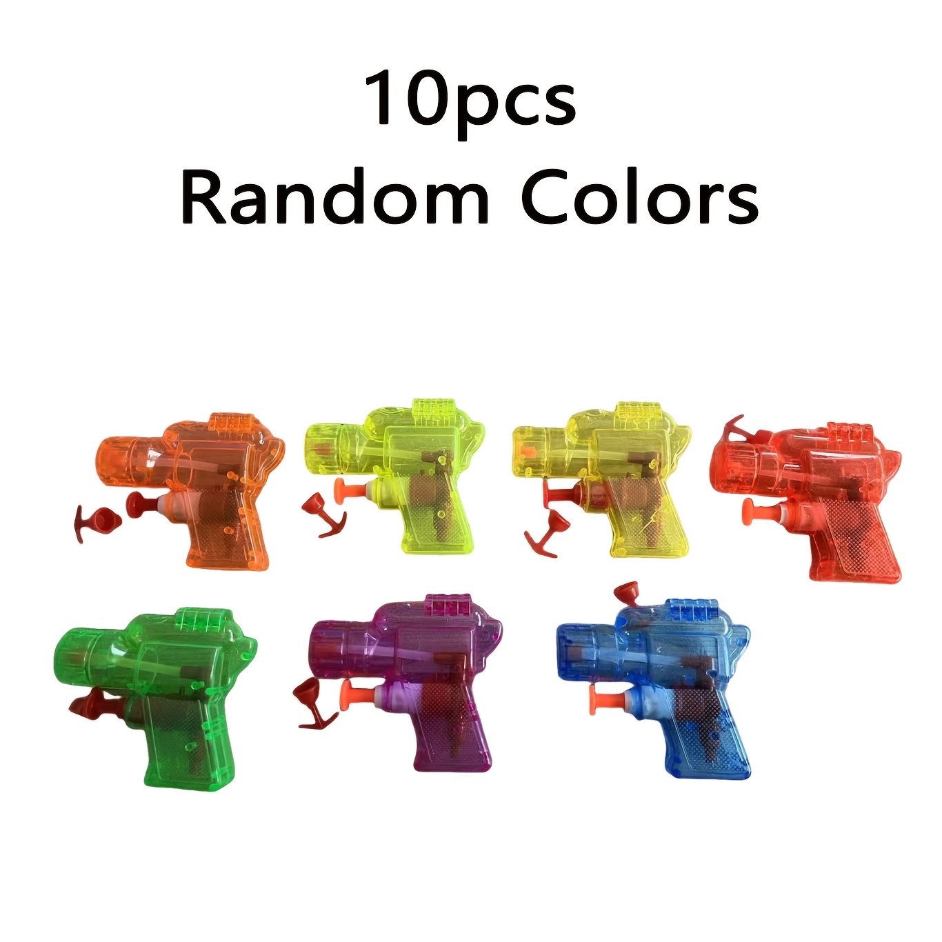 Kids Outdoor Games For Party - 10Pcs Mini Transparent Pocket Water Guns,