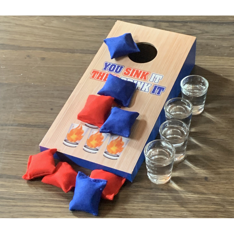 Kids Outdoor Games For Party - 1 Set Wooden Throwing Game Board