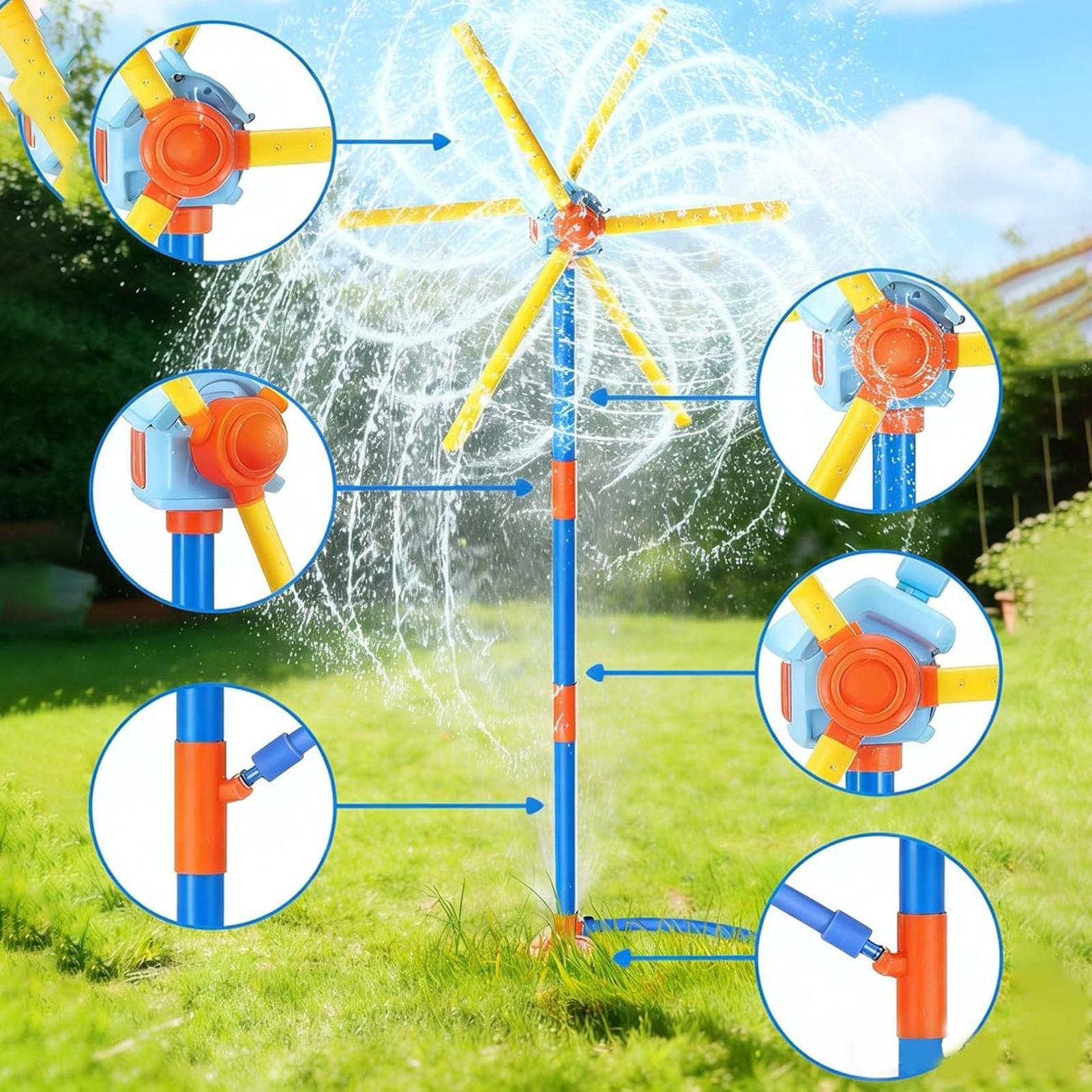 Kids Outdoor Yard Toys - Kids Sprinkler Windmill Fun Sprinkler With
