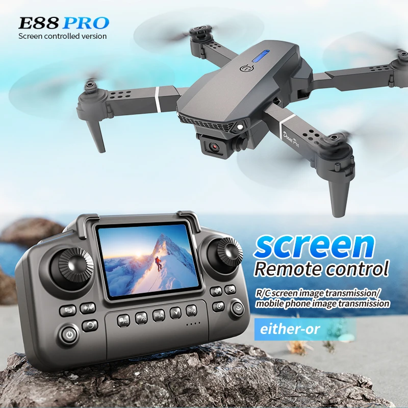 Kids Outdoor Toy Storage - Professional E88 PRO Drone with screen