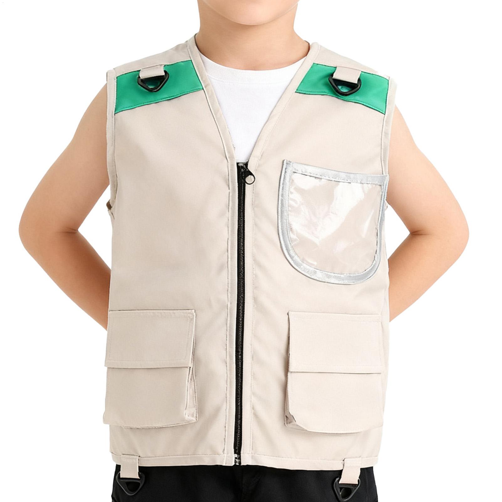 Kids Outdoor Adventure Kit - Kids Explorer Vest Costume Safari Cargo