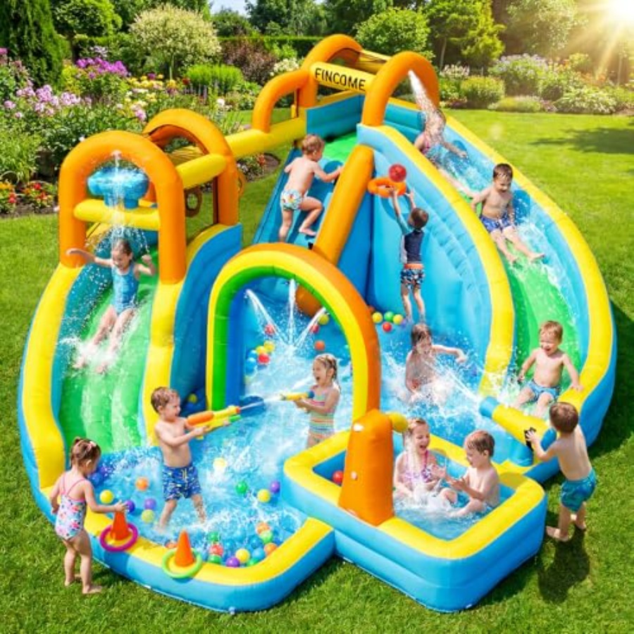 Kids Outdoor Slide - Backyard outdoor inflatable water slide park