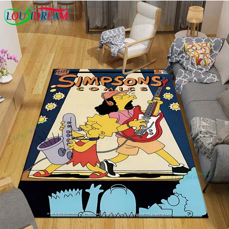Kids Outdoor Yoga - Exquisite Cartoon SS-Simpson Printed Carpets Living
