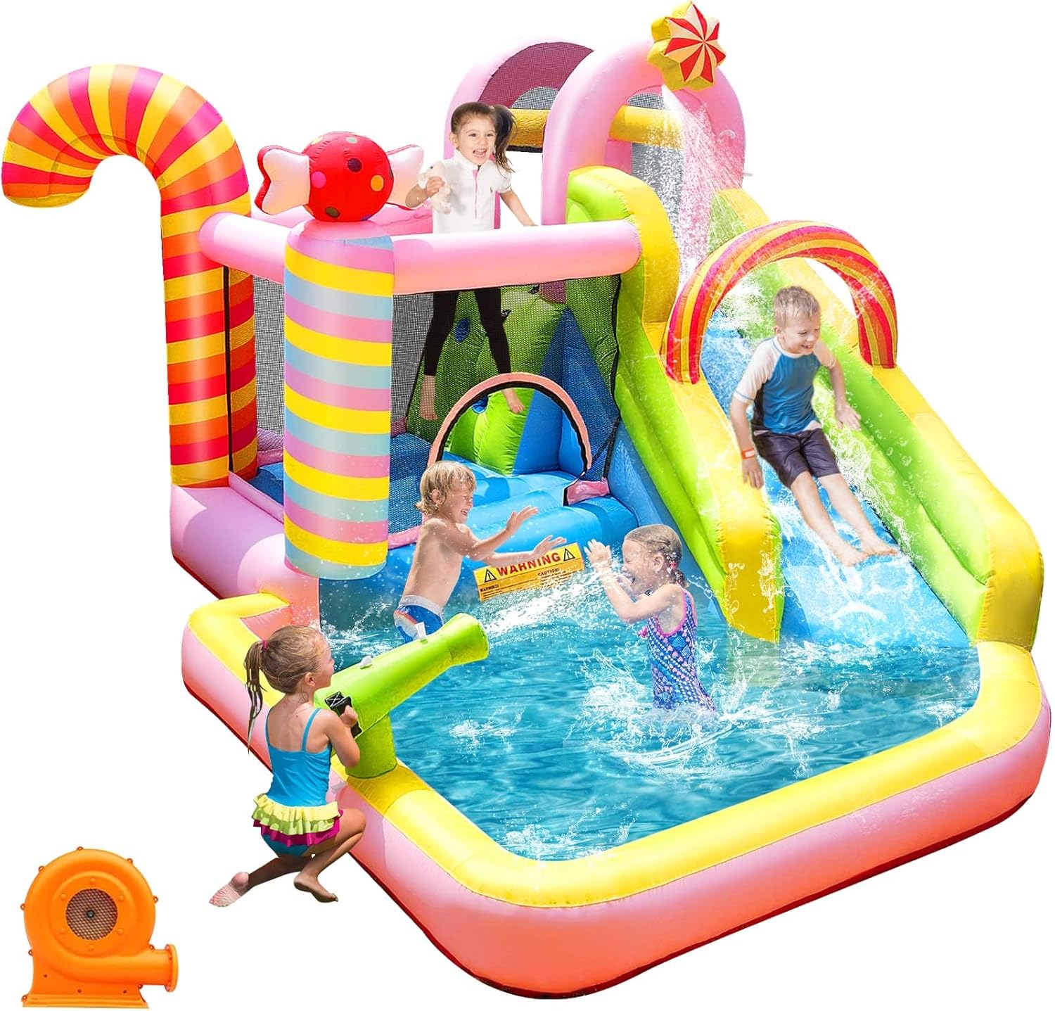 Kids Outdoor Slide - Kids Inflatable Water Slide Bounce House,