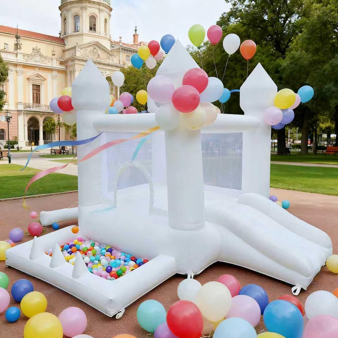 Kids Outdoor Slide - White Bounce House, Indoor and Outdoor
