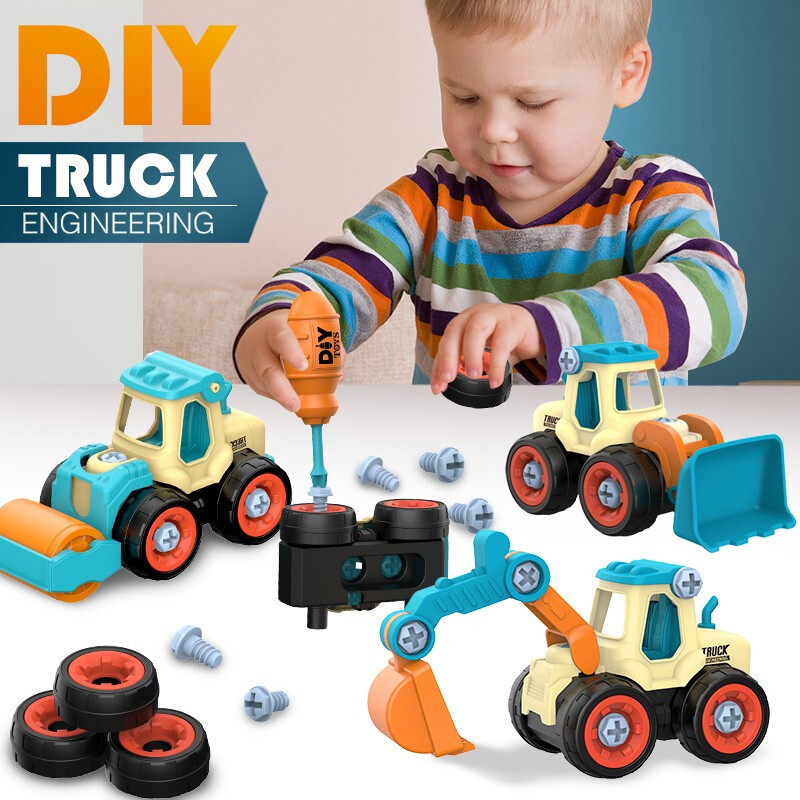 Kids Outdoor Excavator - Nut Disassembly Loading Unloading Engineering Truck