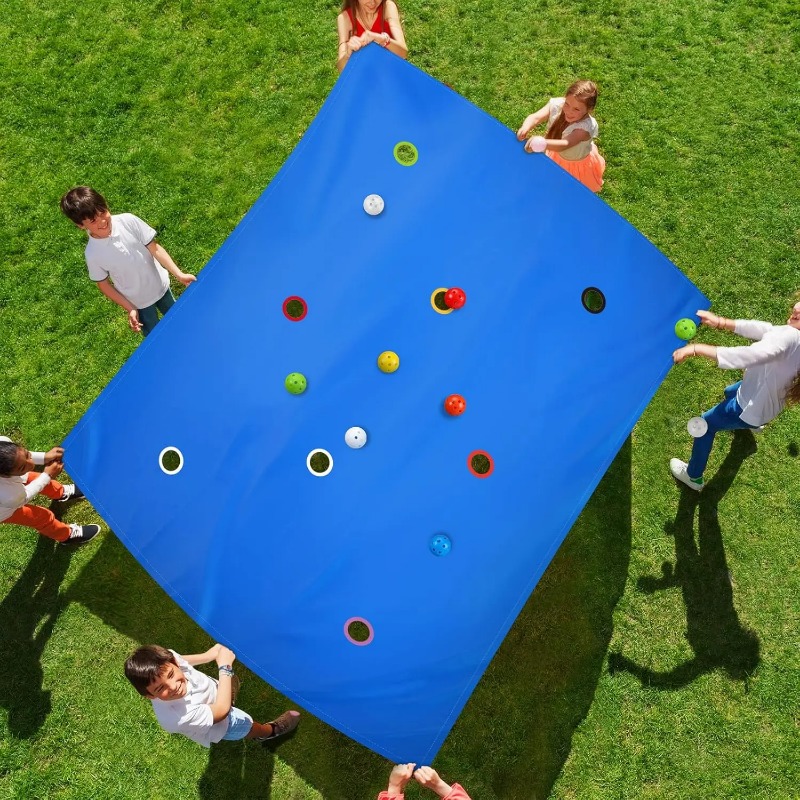 Kids Outdoor Games For Party - 1PC Team Building Cooperative Hole Tarp