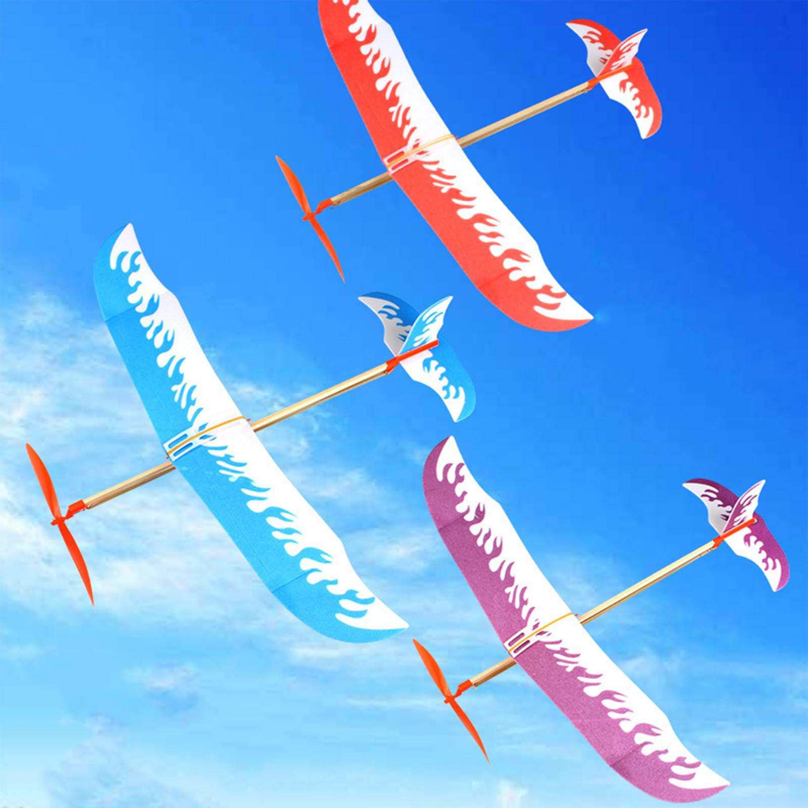 Kids Outdoor Activity Toys - Rubber Band Airplanes Powered Glider Aircraft
