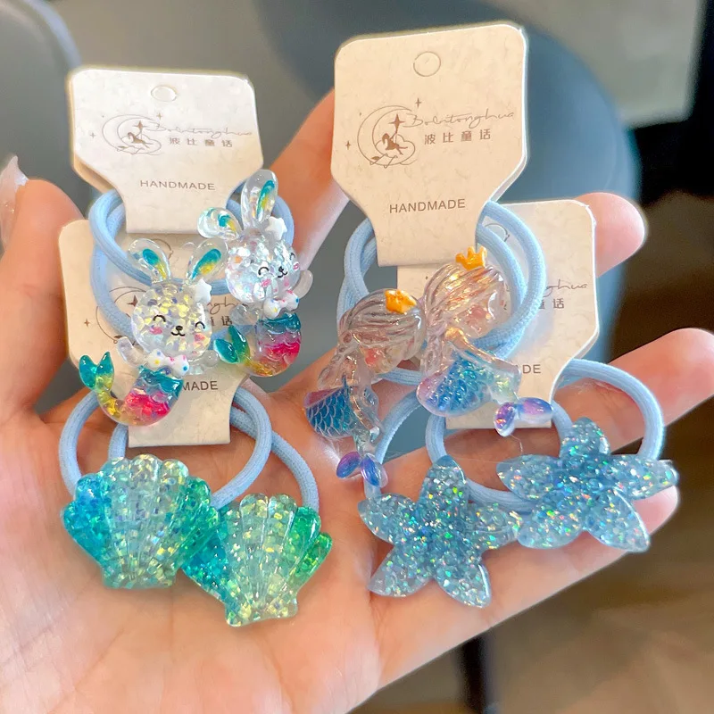 Kids Outdoor Decor - 2PCS Lovely Rabbit Starfish Kids Hairpins