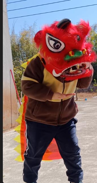 Kids Outdoor Outfit - 2-5 age 12inch Lion Dance Set