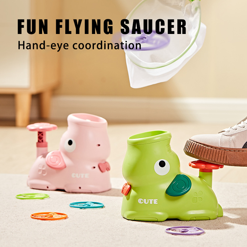 Kids Outdoor Jumping Toys - Kids Flying Disc Air Rocket Launcher