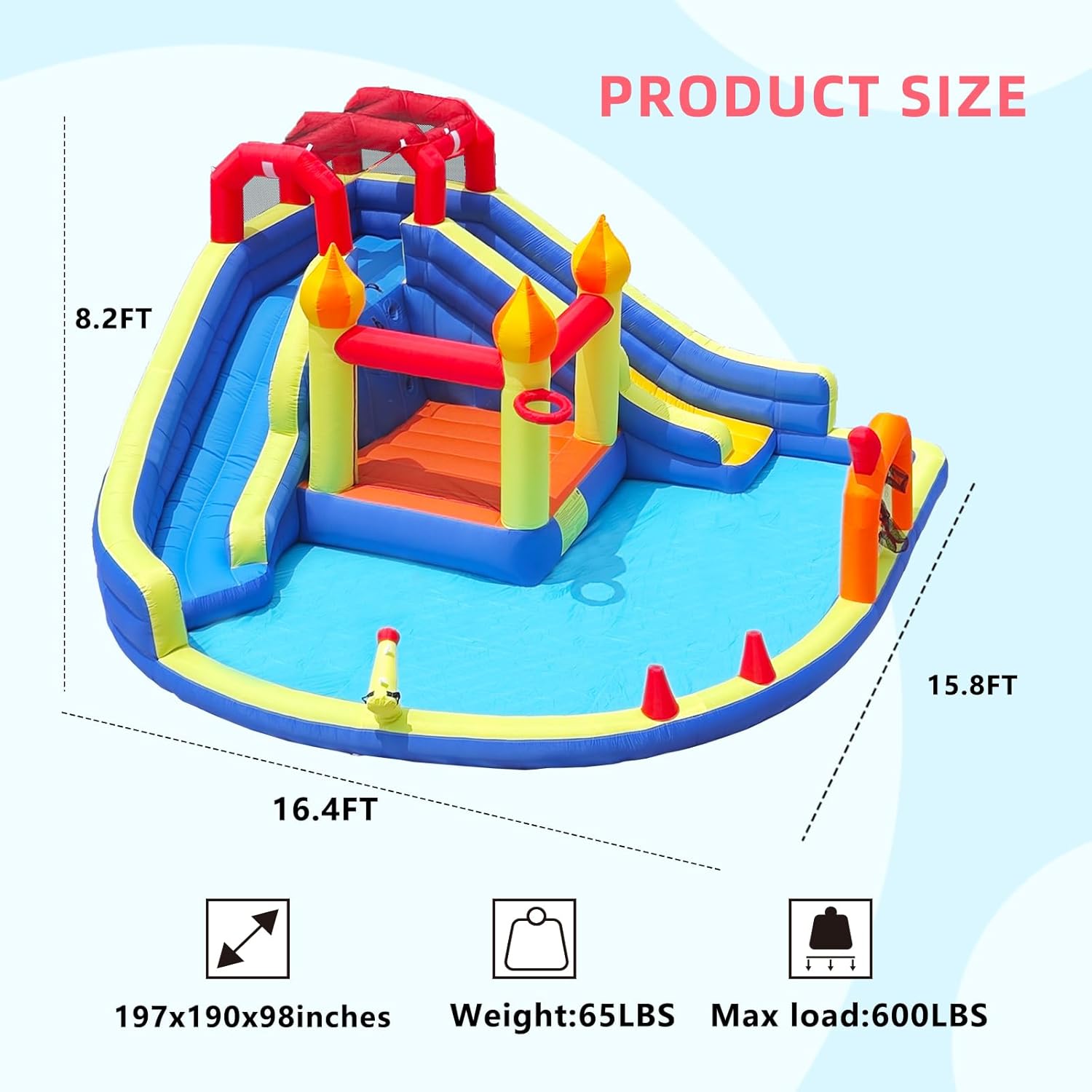 Kids Jumping Castle with Two L - огляд і ціна Kids Outdoor Slide