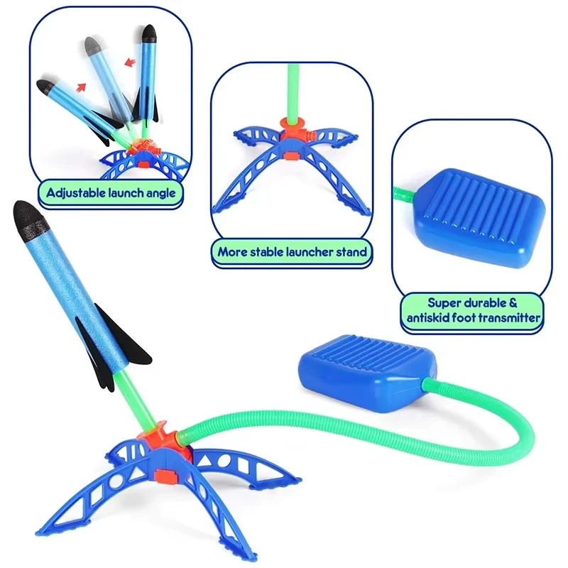 Air Rocket Foot Pump Launcher  - огляд і ціна Kids Outdoor Jumping Toys