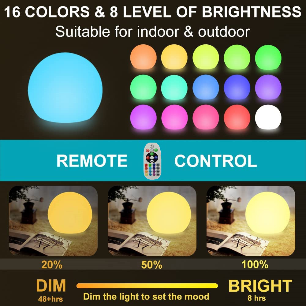Rechargeable LED Glowing Ball  - огляд і ціна Kids Outdoor Decor