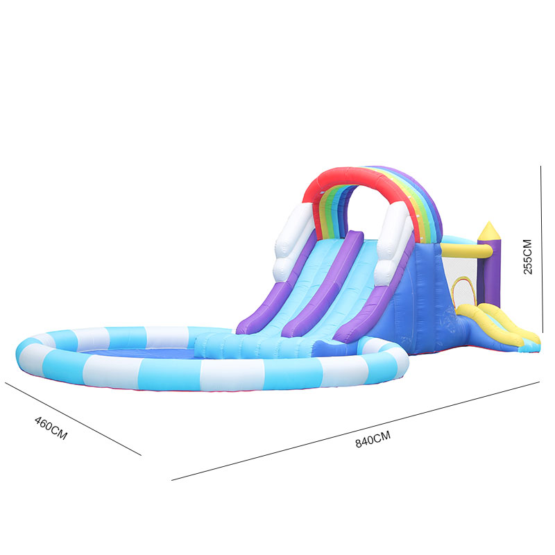 Giant Rainbow Inflatable Water - огляд і ціна Kids Outdoor Slide