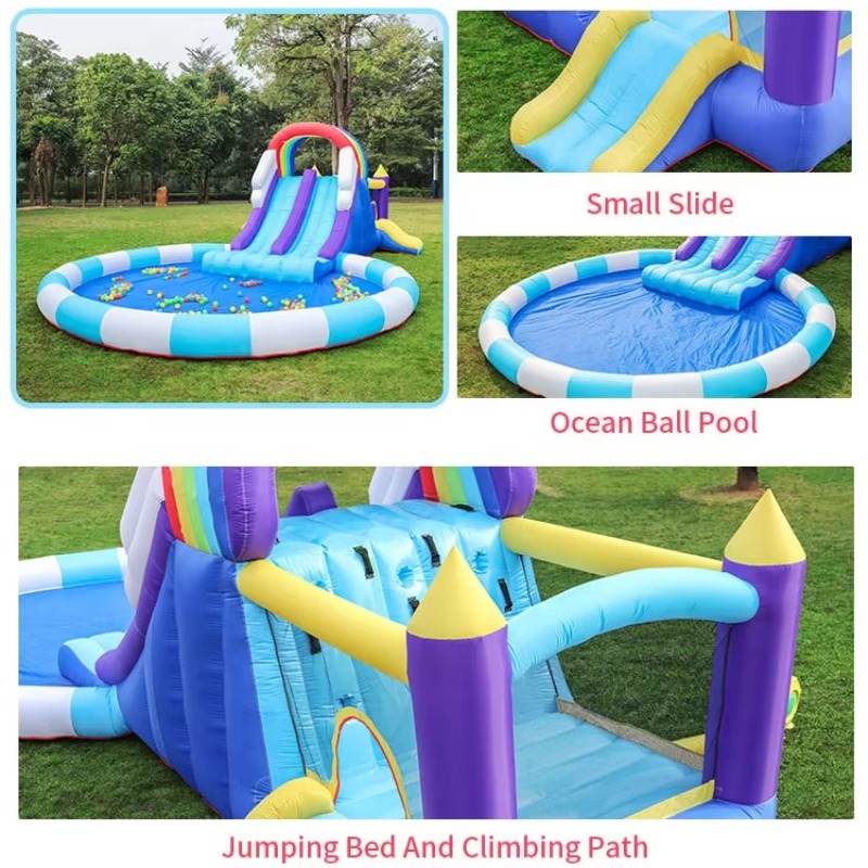 Giant Rainbow Inflatable Water - огляд і ціна Kids Outdoor Slide