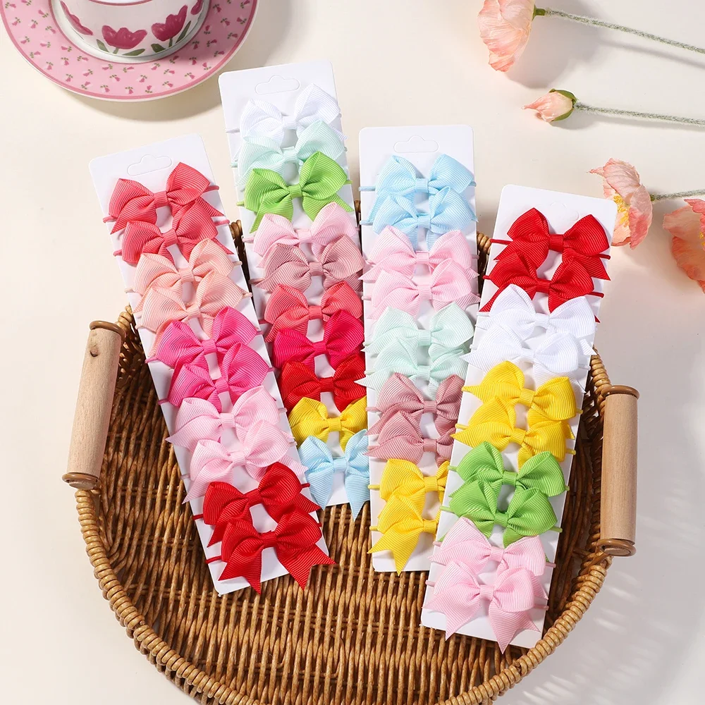 10Pcs Bows Elastic Hair rubber - огляд і ціна Kids Outdoor Decor