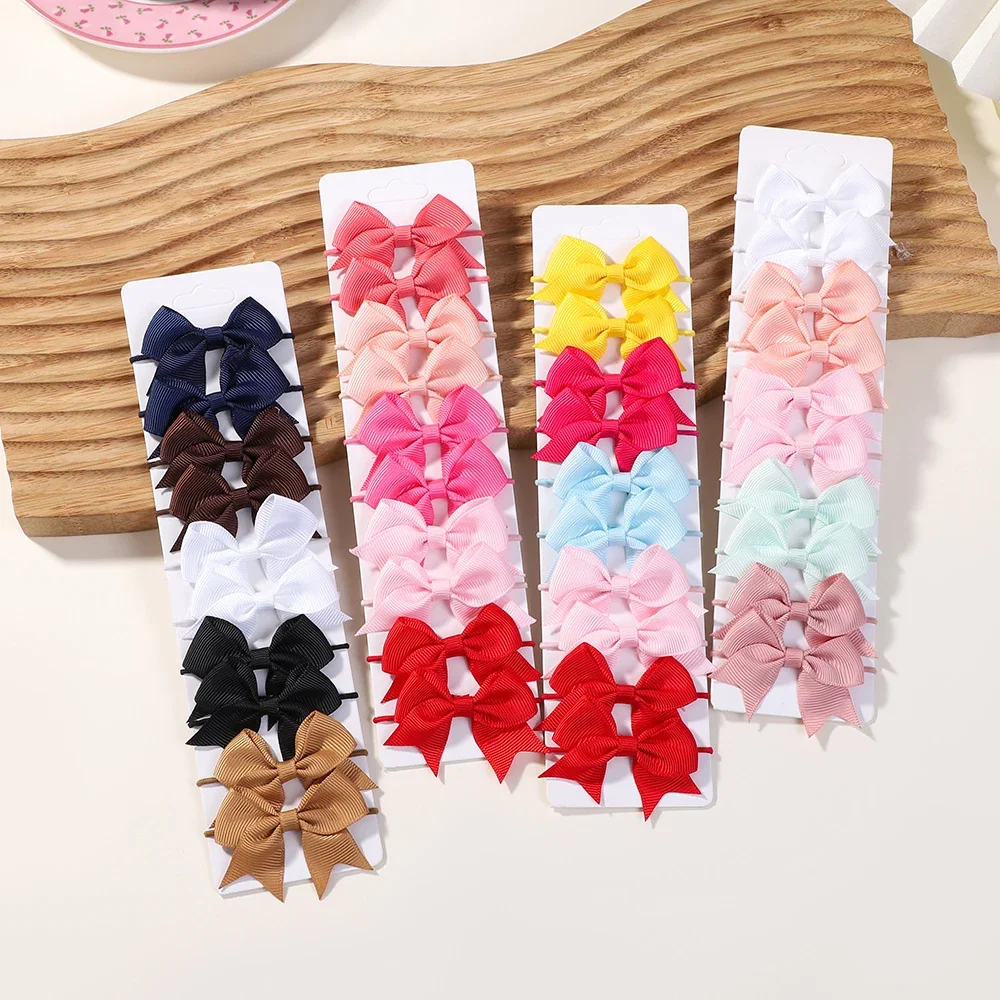 10Pcs Bows Elastic Hair rubber - огляд і ціна Kids Outdoor Decor
