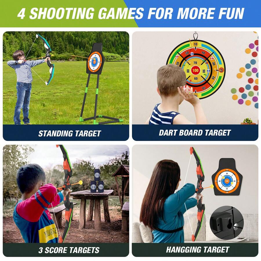 2 Pack Kids Bow And Arrow With - огляд і ціна Kids Outdoor Archery Set