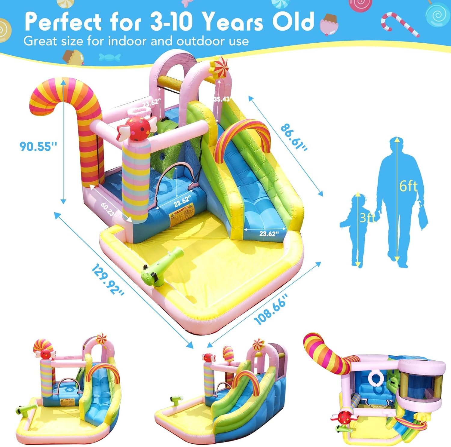 Kids Inflatable Water Slide Bo - огляд і ціна Kids Outdoor Slide