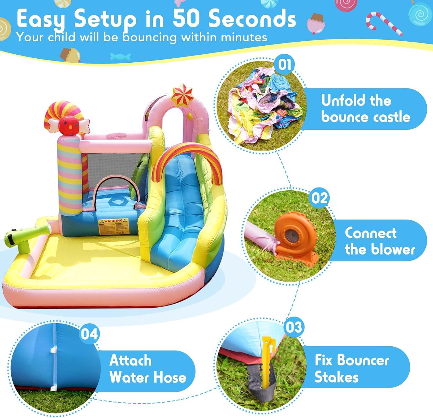 Kids Inflatable Water Slide Bo - огляд і ціна Kids Outdoor Slide