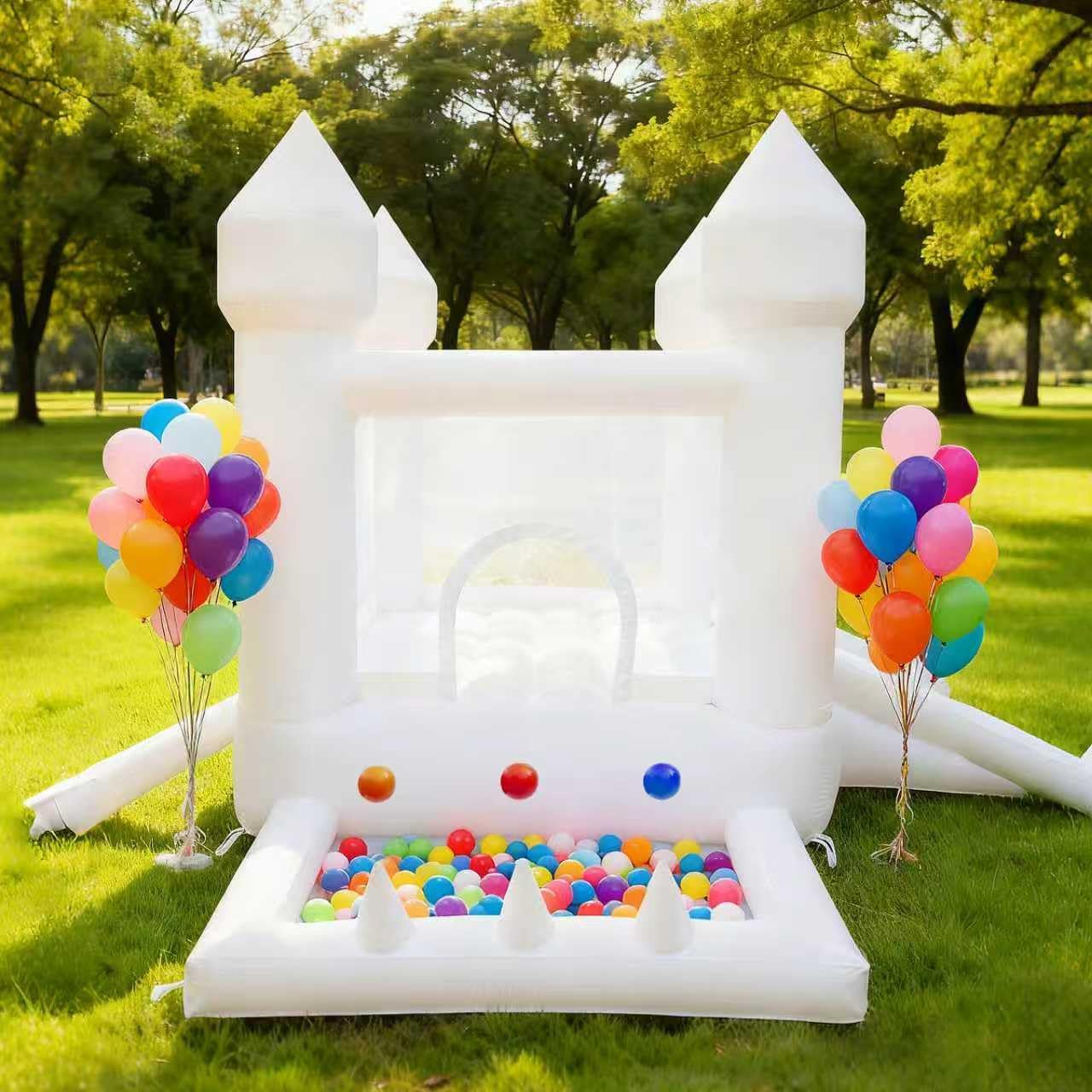 White Bounce House, Indoor and - огляд і ціна Kids Outdoor Slide