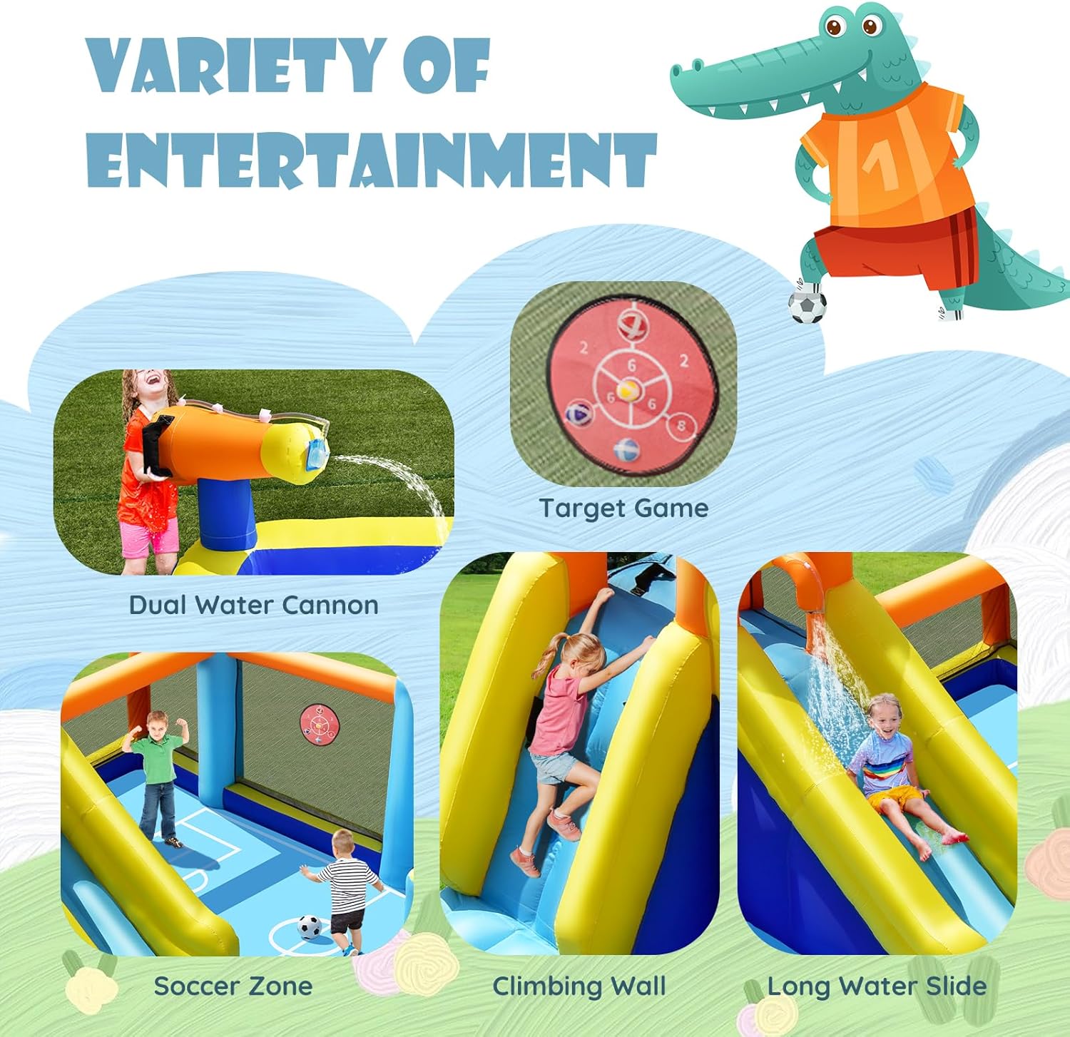 Giant Inflatable Water Slide B - огляд і ціна Kids Outdoor Slide