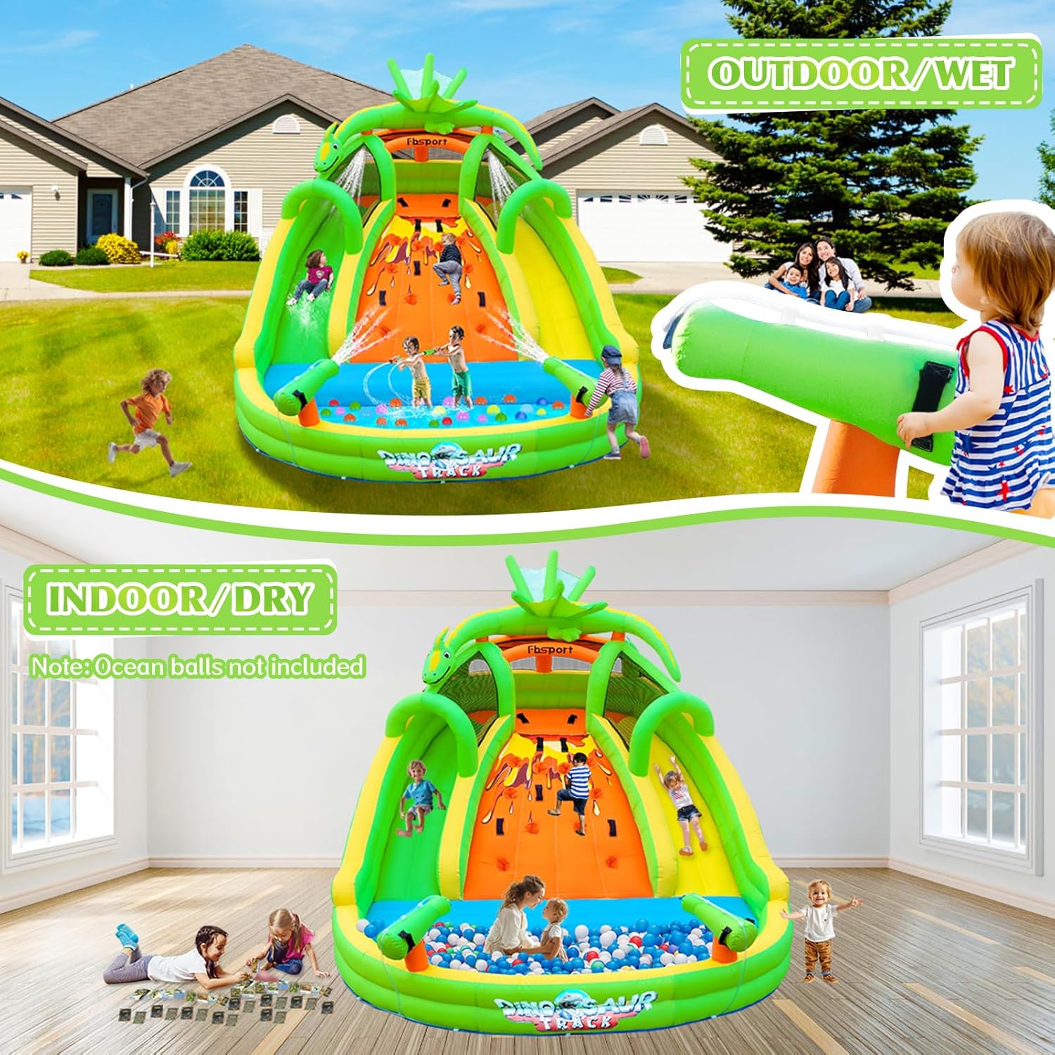 Kids Inflatable Bounce House w - огляд і ціна Kids Outdoor Slide