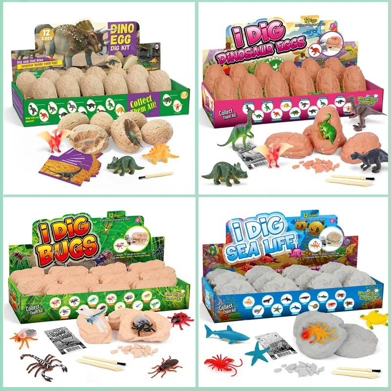 12PCS Archeological Dinosaur E - огляд і ціна Kids Outdoor Excavator