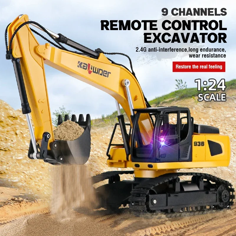 Huina Rc Excavator 1/24 9Ch Re - огляд і ціна Kids Outdoor Excavator