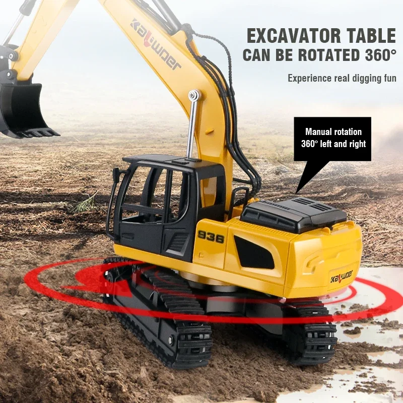Huina Rc Excavator 1/24 9Ch Re - огляд і ціна Kids Outdoor Excavator