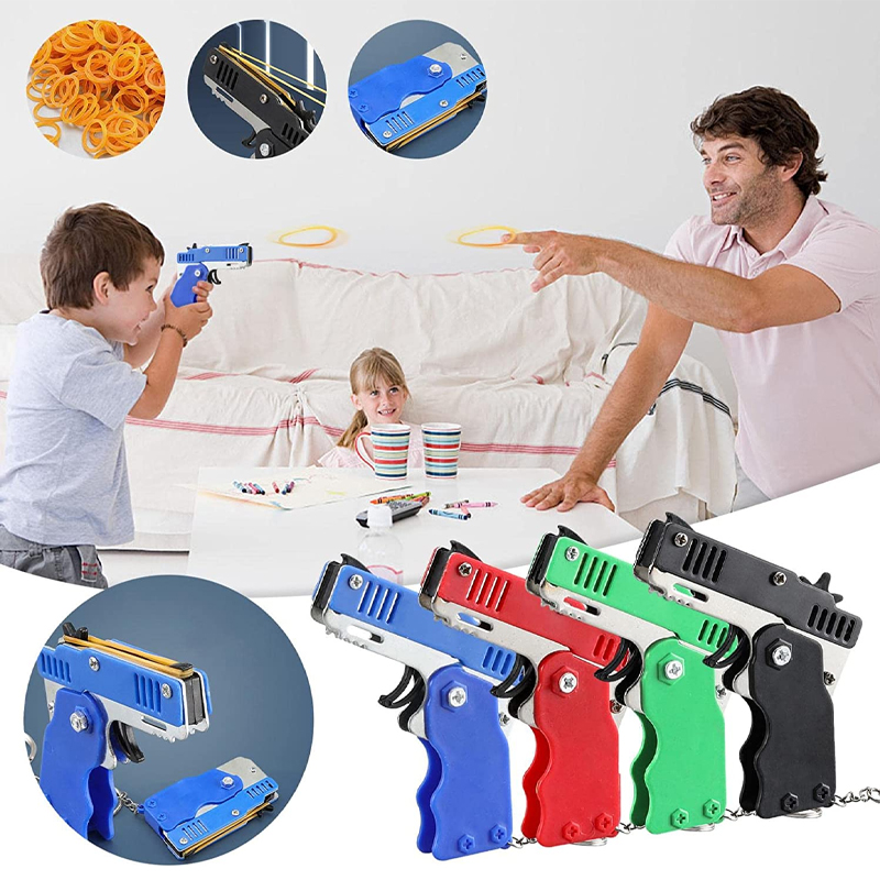 Mini Keychain Rubber Band Gun  - огляд і ціна Kids Outdoor Games For Party