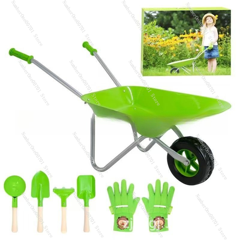 Kids Outdoor Wheelbarrow, Gree - огляд і ціна Play Kids Outdoor