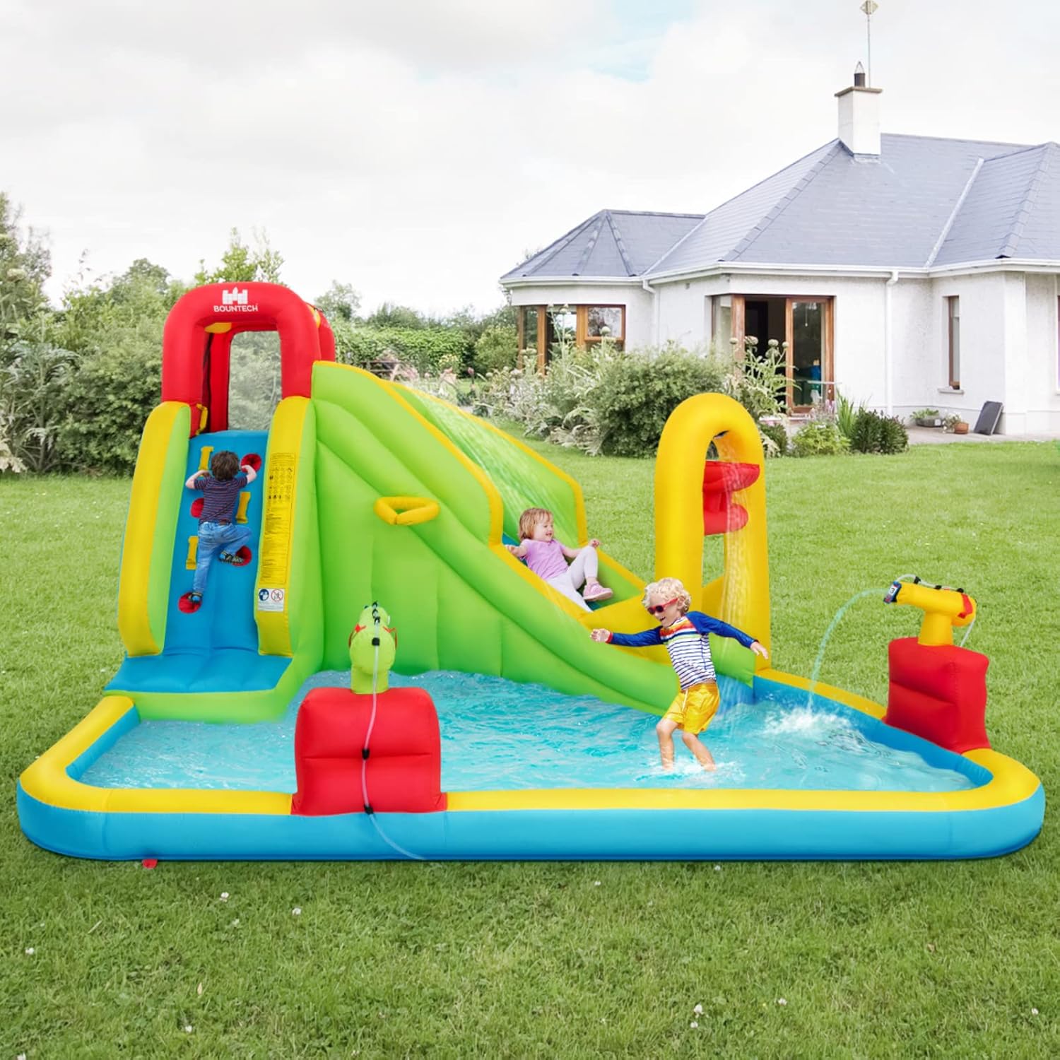 Mega Inflatable Water Park Bou - огляд і ціна Kids Outdoor Slide