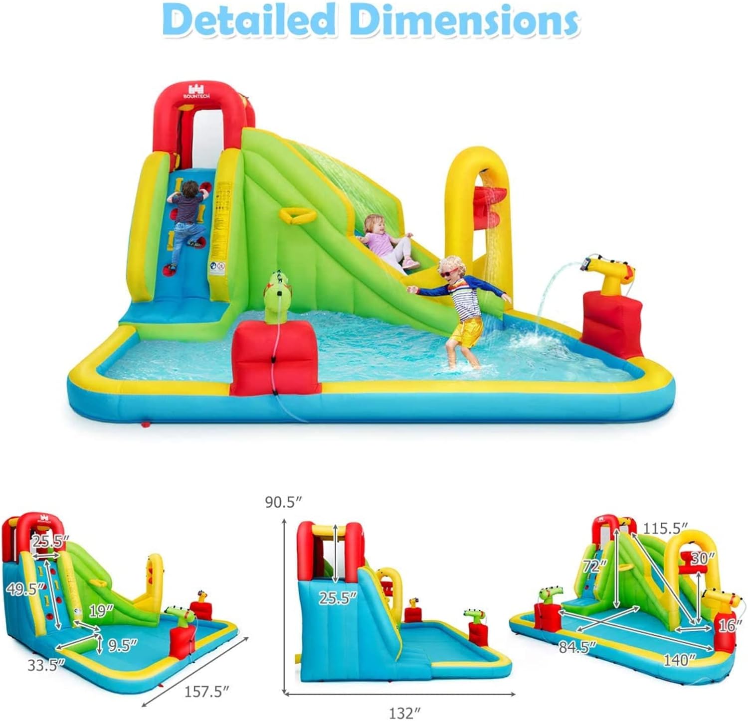 Mega Inflatable Water Park Bou - огляд і ціна Kids Outdoor Slide