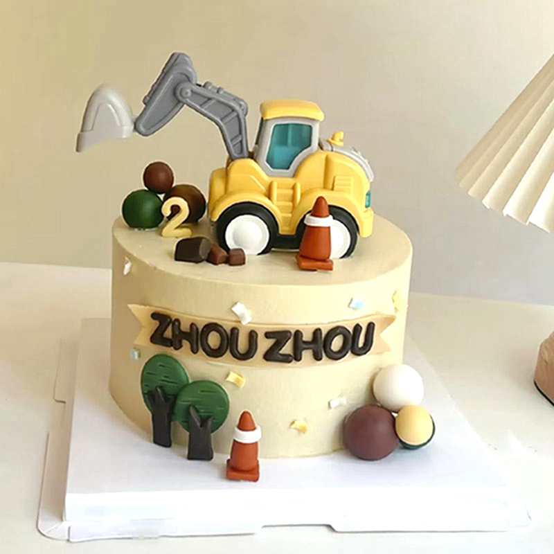 Construction Cake Toppers Birt - огляд і ціна Kids Outdoor Excavator