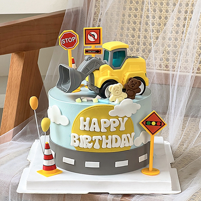 Construction Cake Toppers Birt - огляд і ціна Kids Outdoor Excavator
