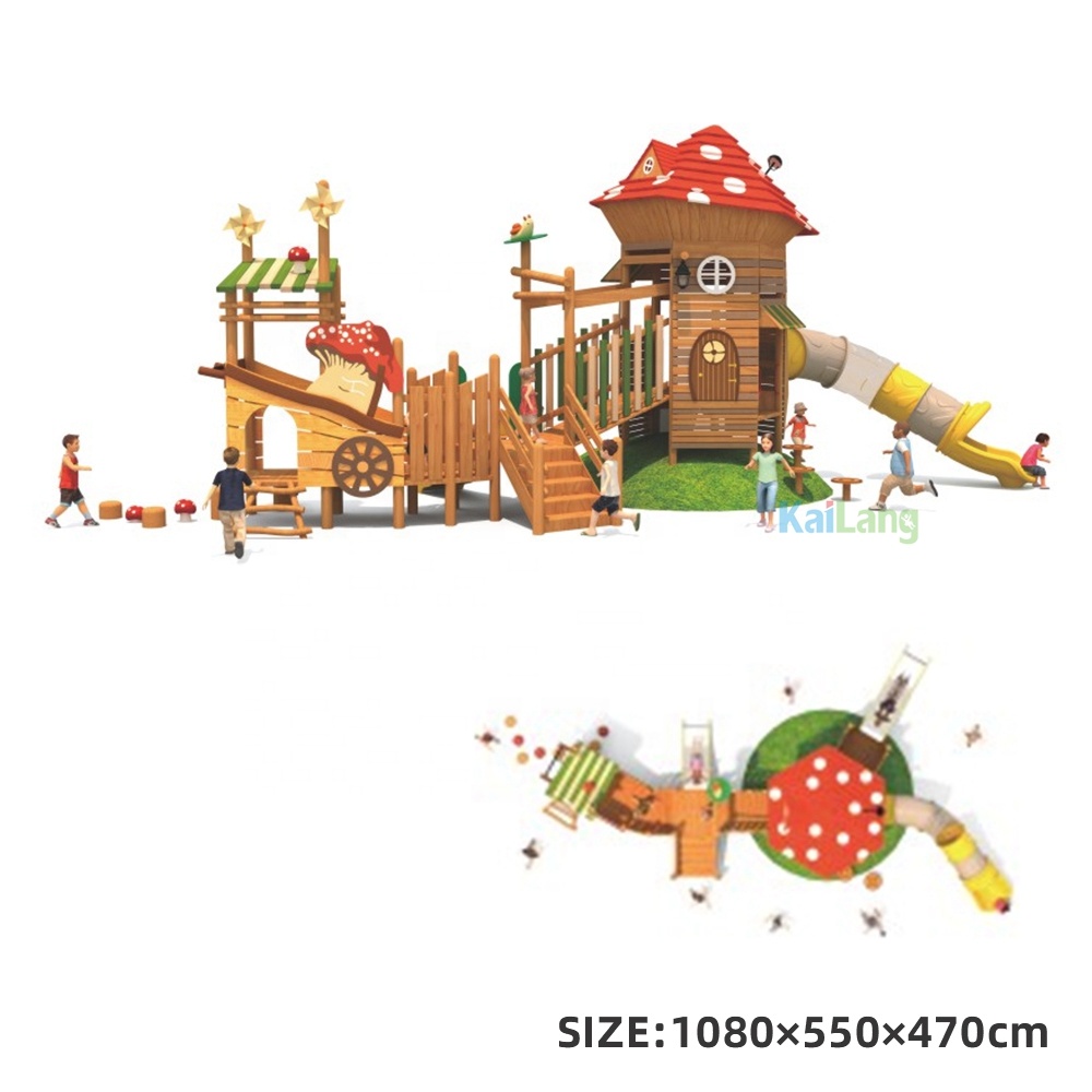 Forest Mushroom House Shape Wo - огляд і ціна Outdoor Children'S Park