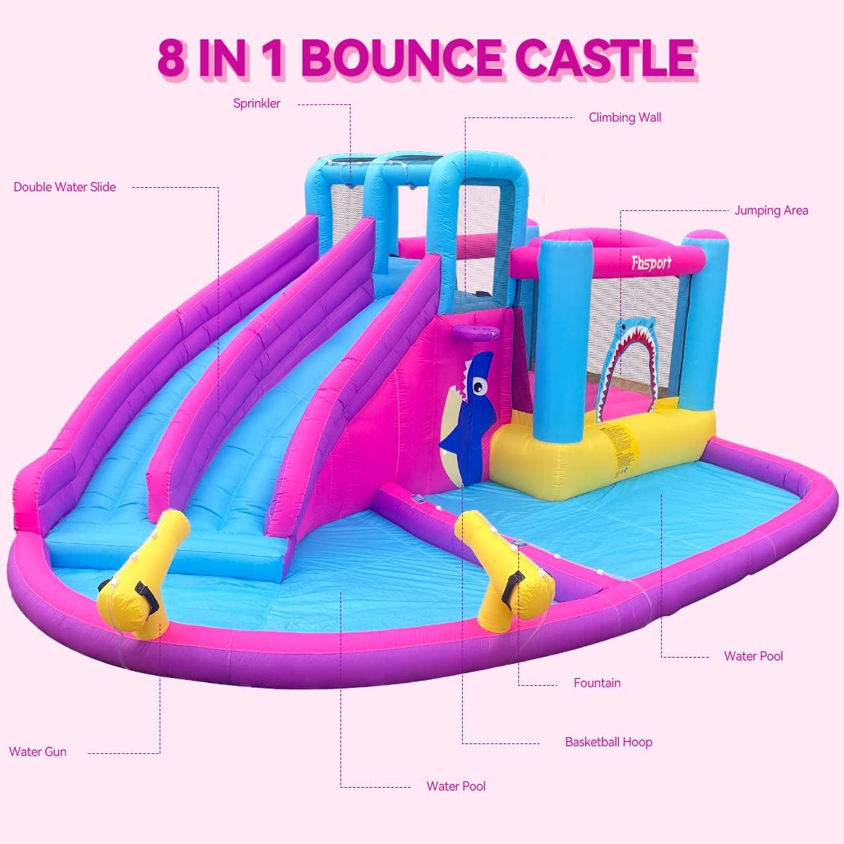 Twin Water Slides Inflatable B - огляд і ціна Kids Outdoor Slide